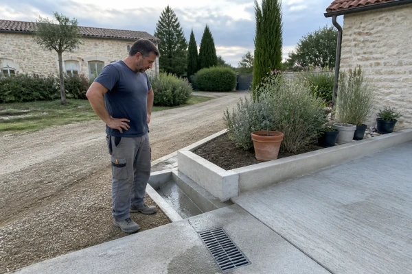 Pose de béton drainant pour cour de maison Beaumont-lès-Valence