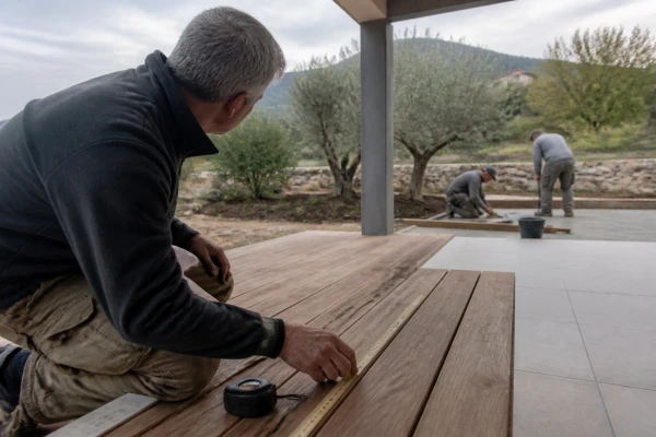 Terrasse bois vs béton vs grès cérame